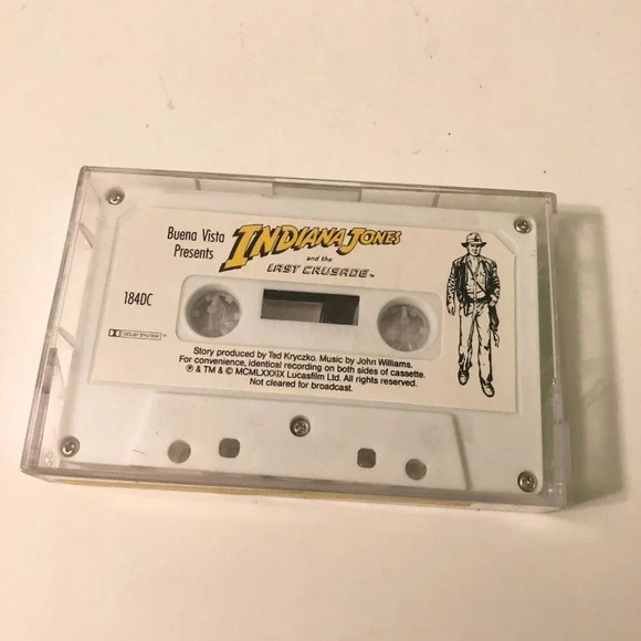 Vtg 1989 Indiana Jones  and The Last Crusader Cassette Tape - Picture 8 of 8
